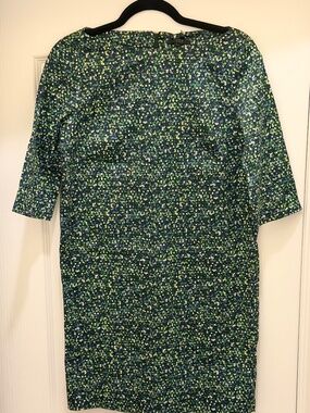 COS shift dress in a multicolored geometric triangle print. Size US4/EUR34
